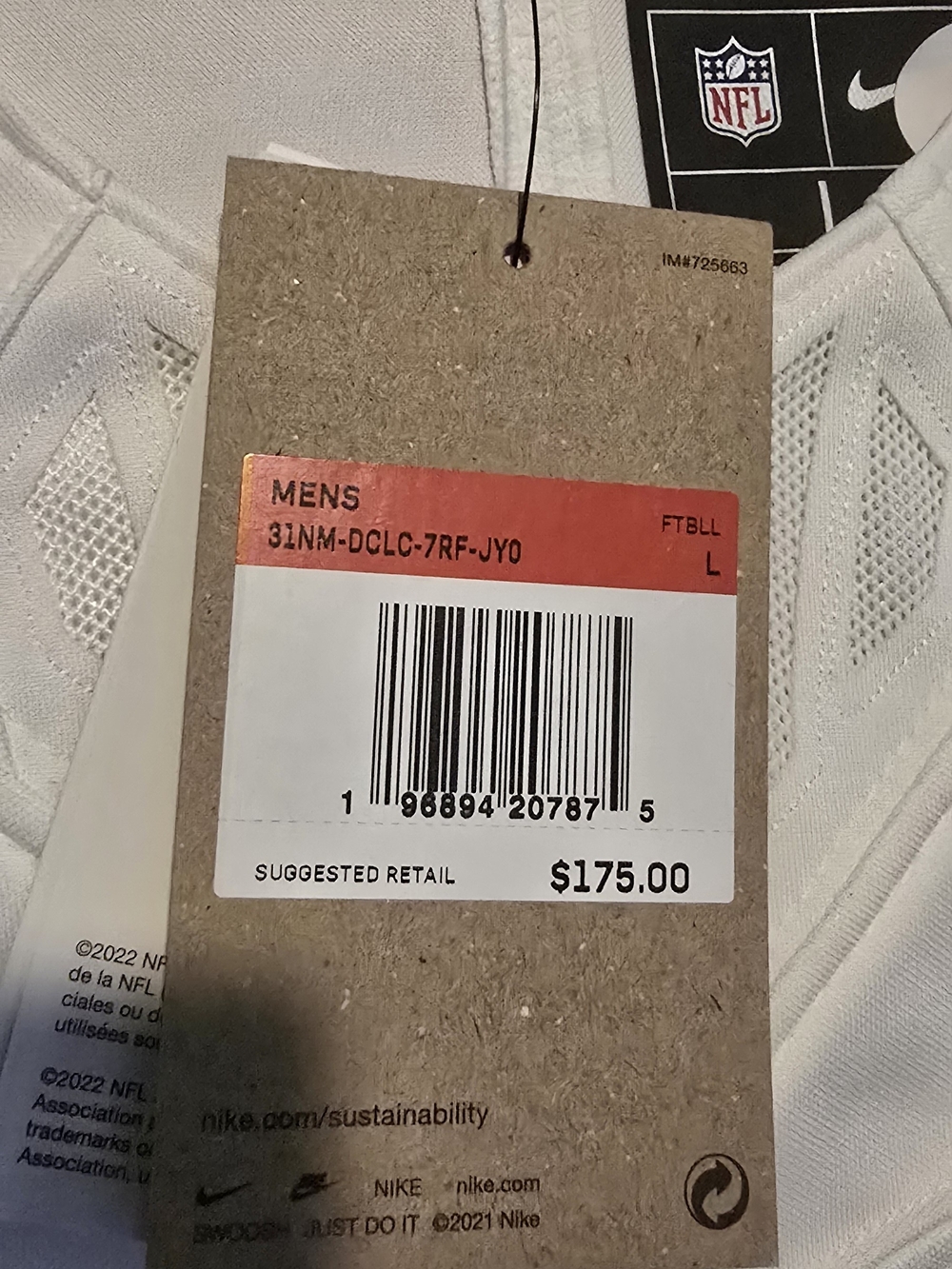 Nike Dallas Cowboys #20 Pollard White Game Jersey - Picture 4 of 4